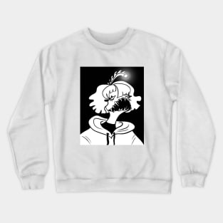 Sea Creature Girl (black and white) Crewneck Sweatshirt